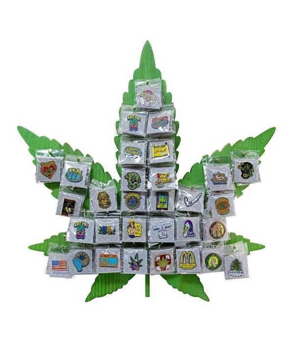 Wooden Leaf Pin Display by Prizecor