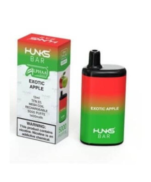 Hunks Bar Tobacco Free Nicotine Disposable Vape Pe...