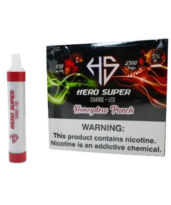 Hero Super Charge + LED Disposable Vape Pen