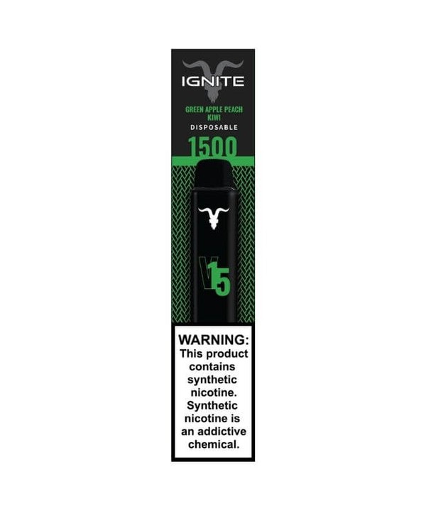 Ignite V15 Green Apple Peach Kiwi Tobacco Free Nic...