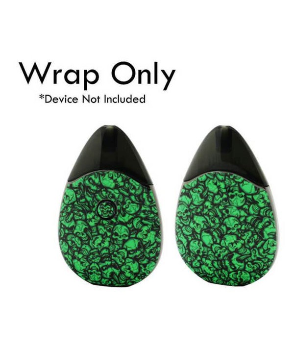 VCG Suorin Drop Wraps: Green Skulls