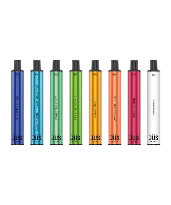 JUS 3K Bar Synthetic Nicotine Disposable Vape Pen